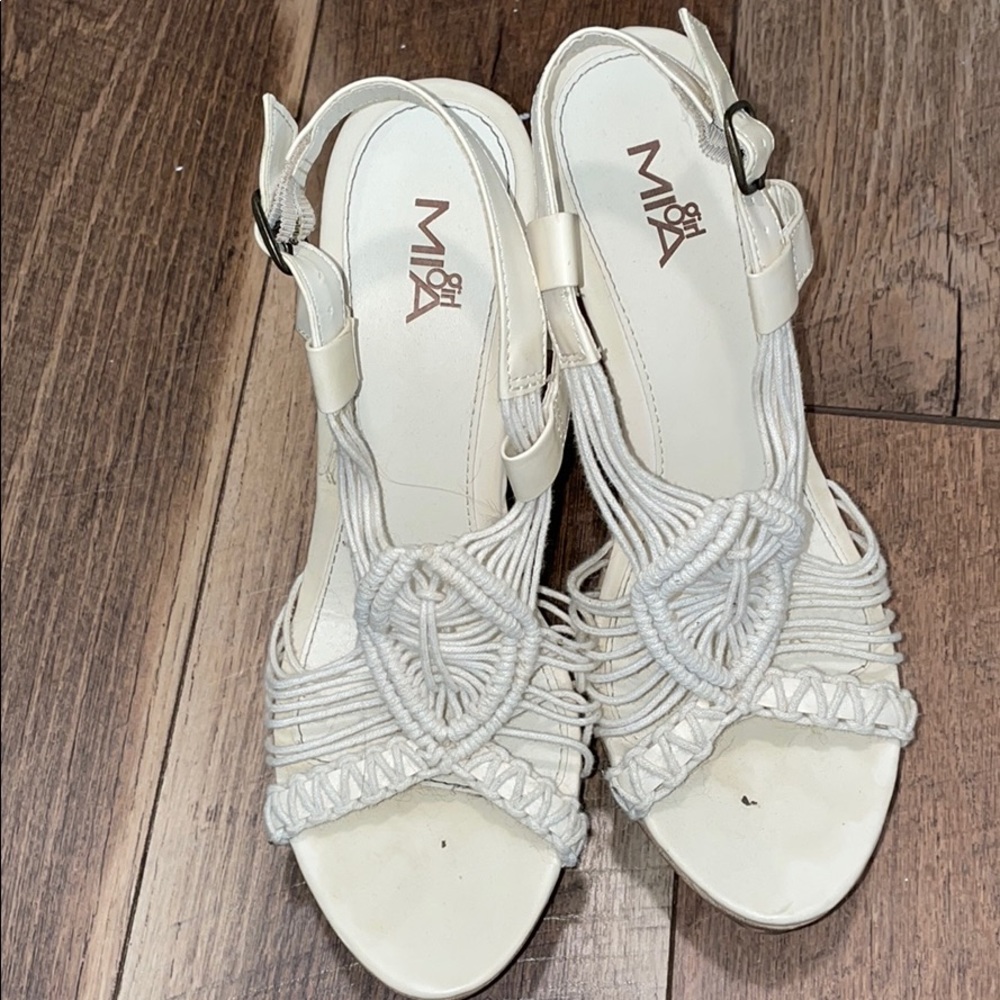 White tall wedges